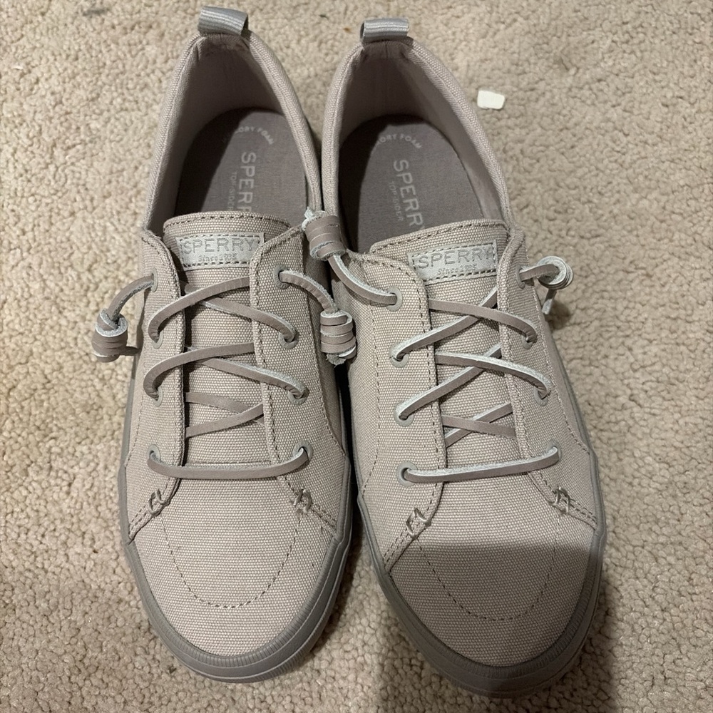 Sperry Women's Tan Canvas Flats